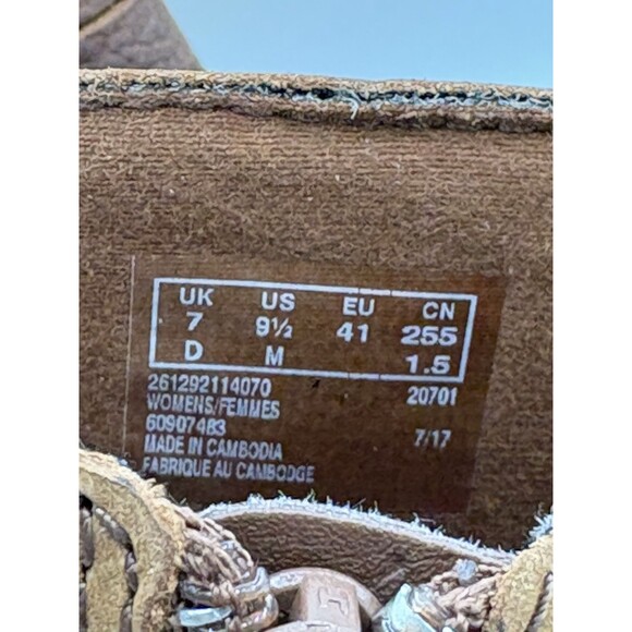 Clarks Addiy Cora Nubuck Camel Leather Bootie Womens Size 9.5 Side  Zip - Picture 7 of 10